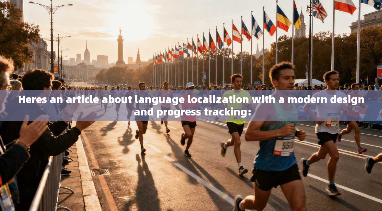 Heres an article about language localization with a modern design and progress tracking: